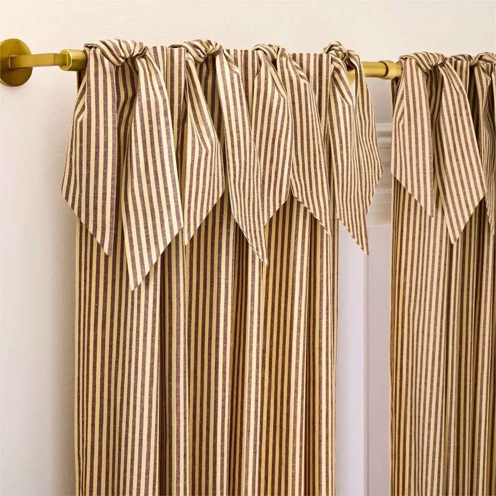 West Elm Pierce & Ward Cotton Linen Stripe Curtain